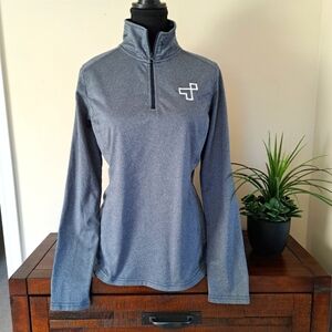 The North Face Quarter Zip Pullover Women's Medium Grey Mock Neck